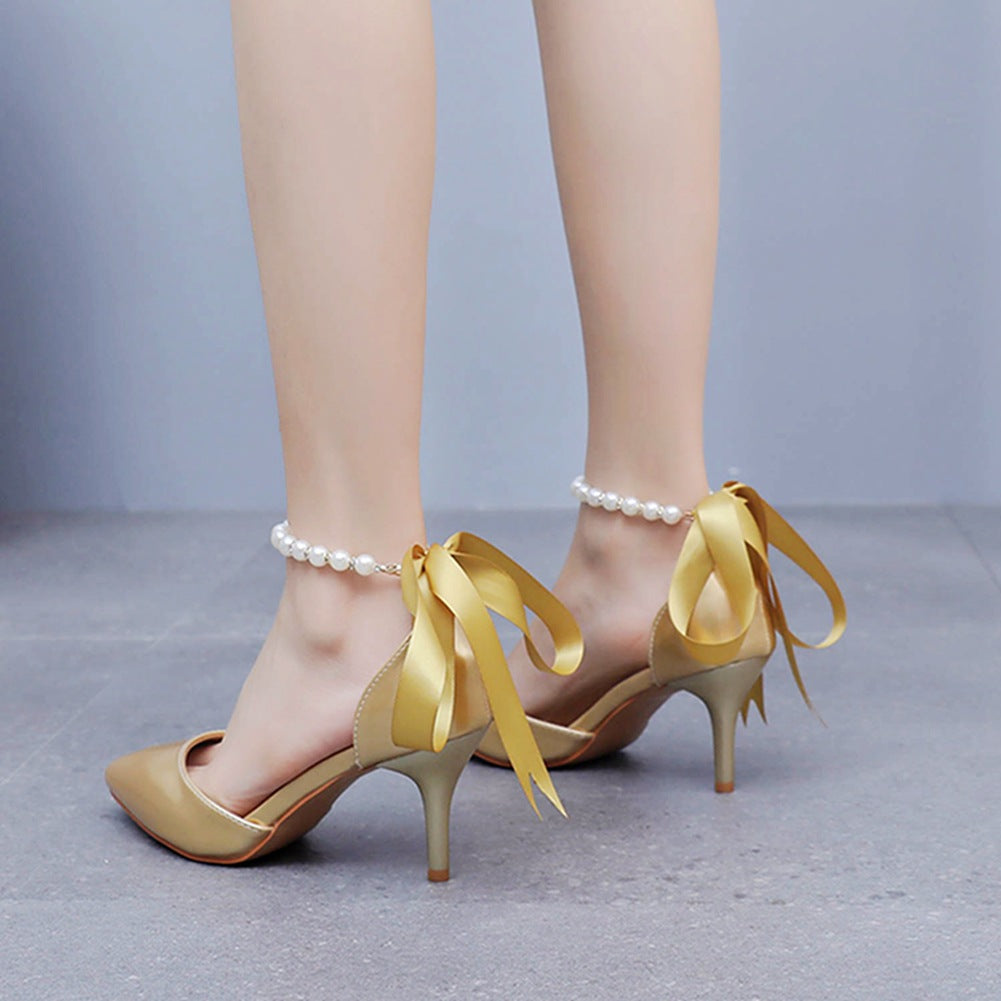 Matte Soft PU Leather Pointed Toe High Heels