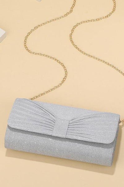 Elegant Bow Pleated Evening Bag