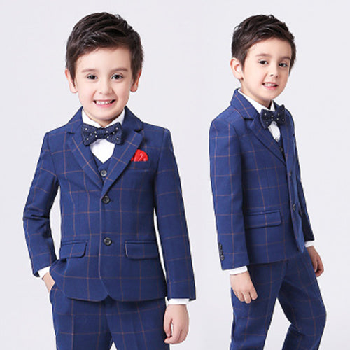 Little Boys Slim Fit Suit Long Sleeves Ring Bearer Suits R02