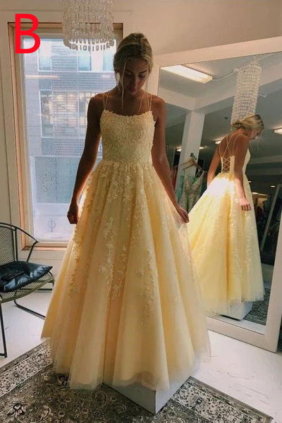 Pretty Lace Appliques A Line Long Prom Dresses Sweet 16 Dresses